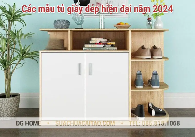 Các mẫu tủ giày dép hiện đại năm 2024